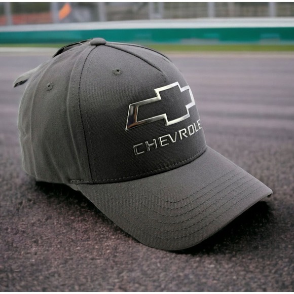 Chevy GM OFFICIAL Gray BowTie LS4 Snapback Hat Cap NEW Fast Ship - Picture 8 of 11